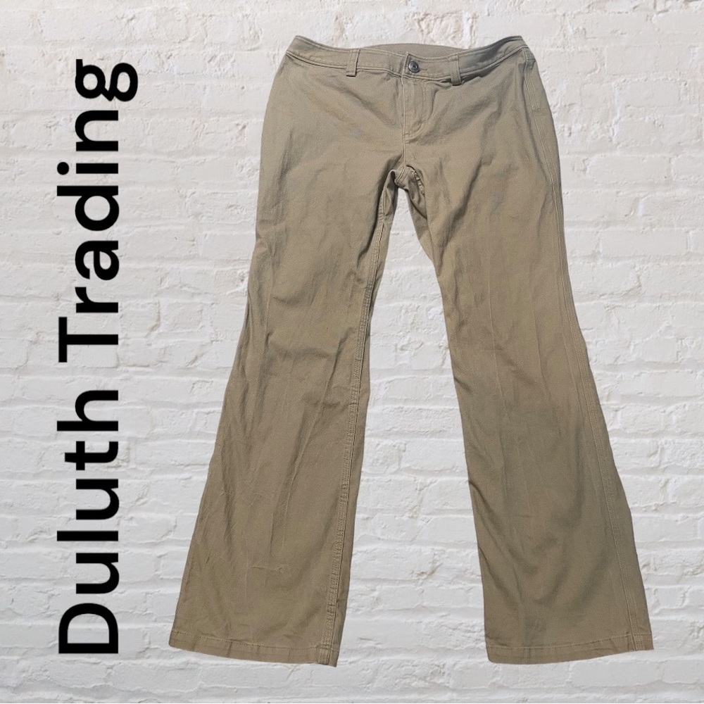 Duluth Trading womens durable workwear pants khaki tan size 10